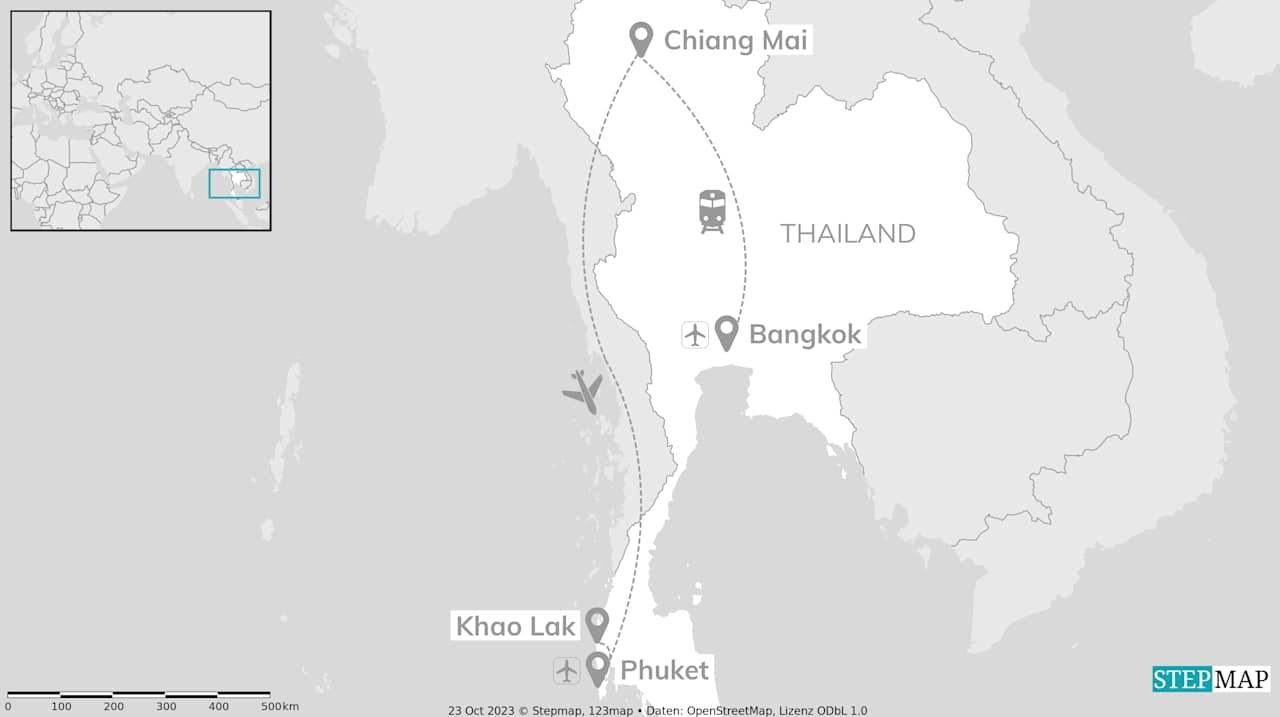 Thailands highlights: Bangkok, Chiang Mai & Khao Lak