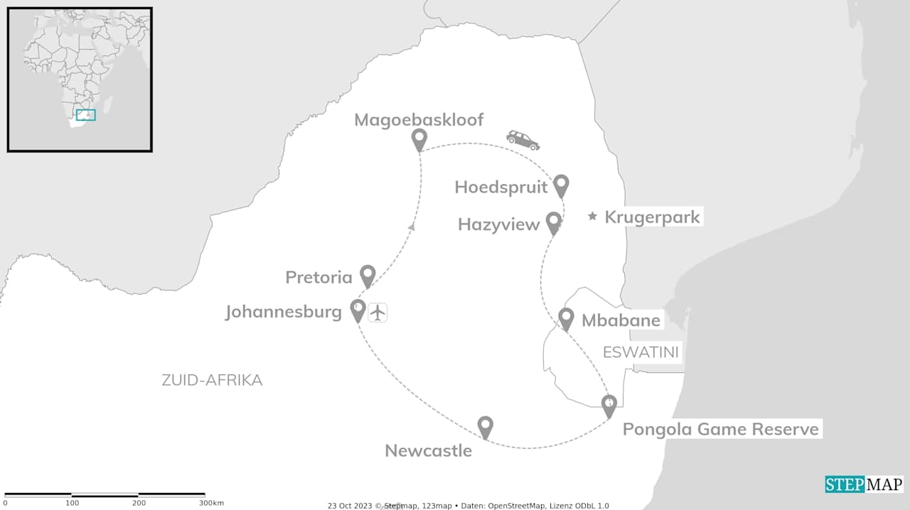 Zuid-Afrika & Eswatini: wildlife glamping & Kruger-safari