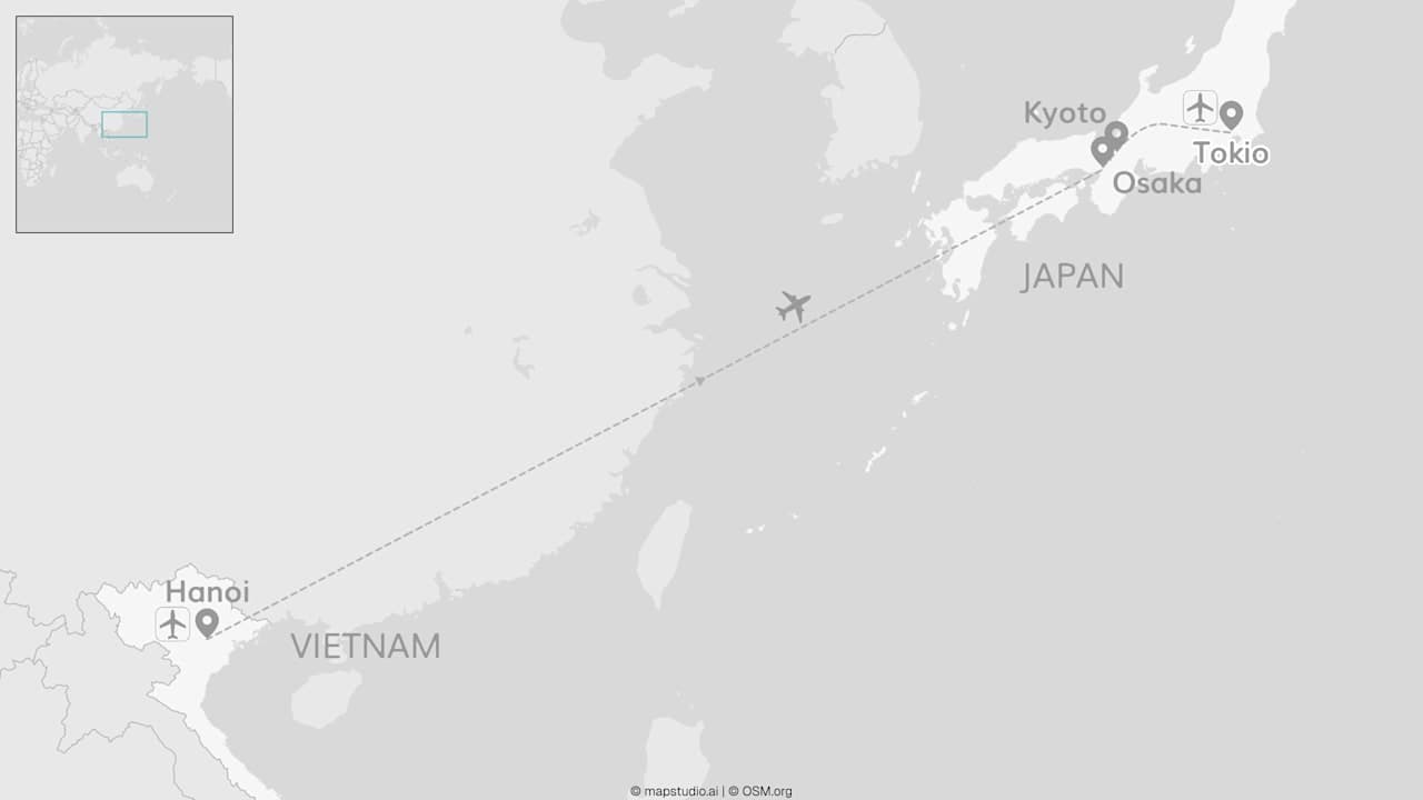 2 for 1 Japan en Vietnam: Tokio, Kyoto & Osaka plus Hanoi