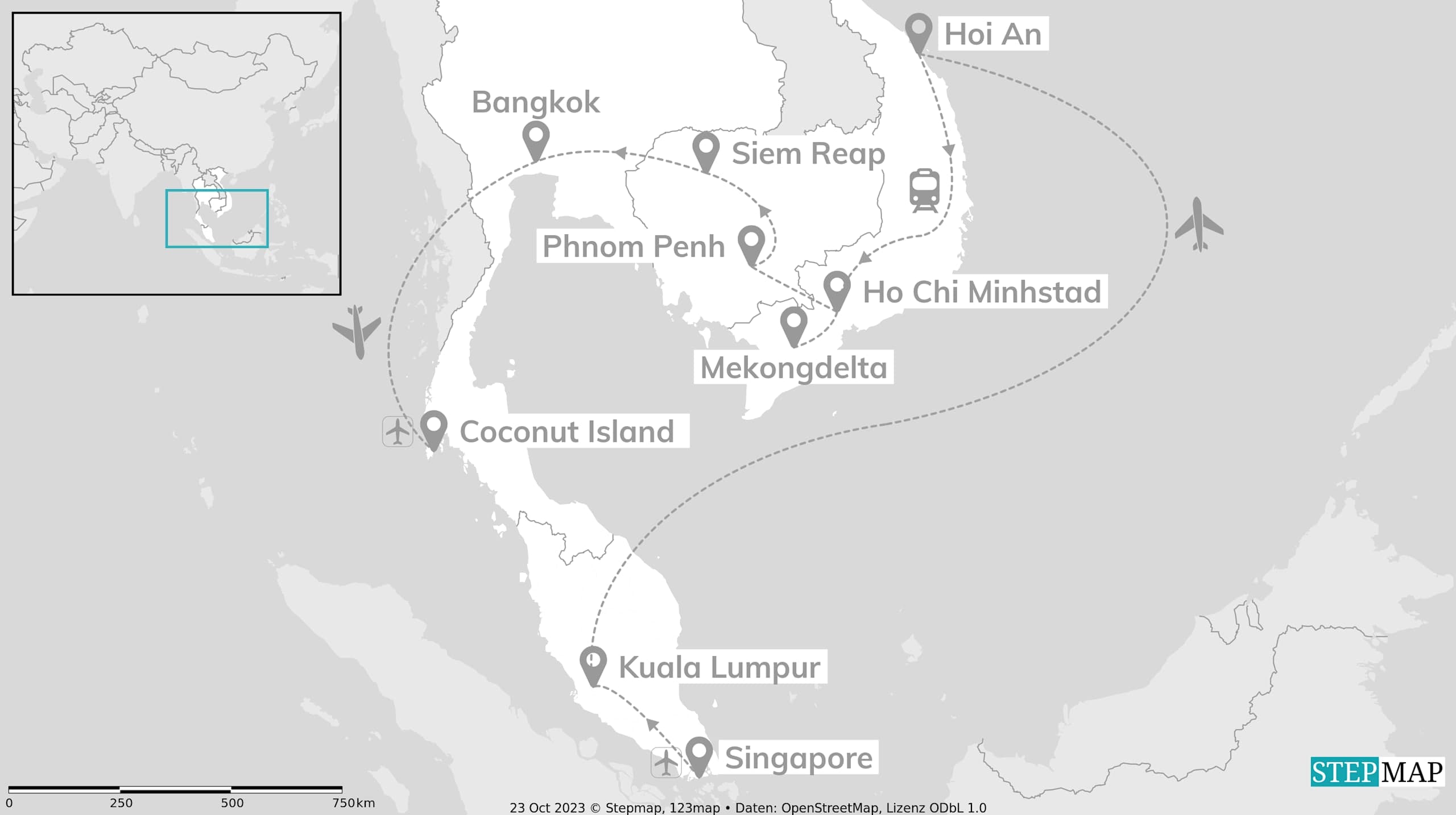 All around Azië: vijf landen in één reis