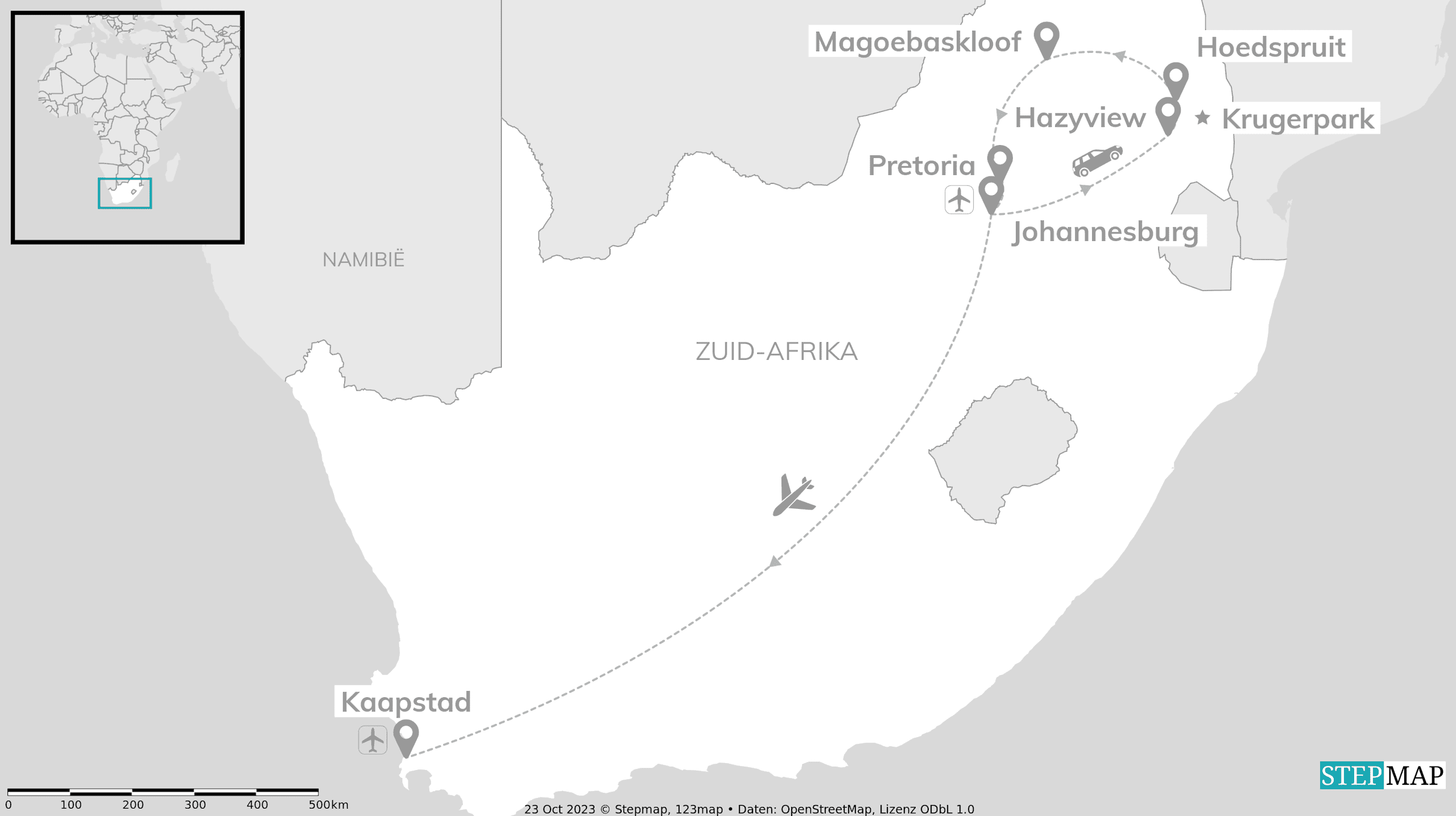 Zuid-Afrika roadtrip: via Kruger naar Kaapstad